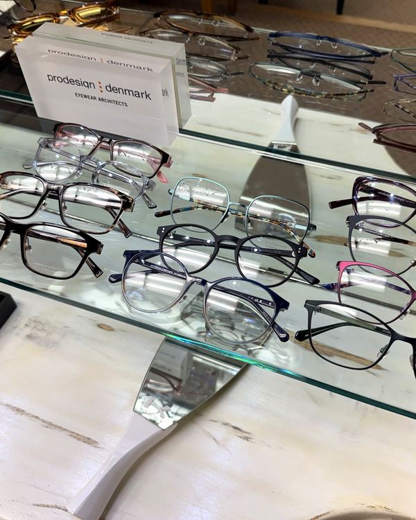 ProDesign Denmark frames on display at The Optical Centre